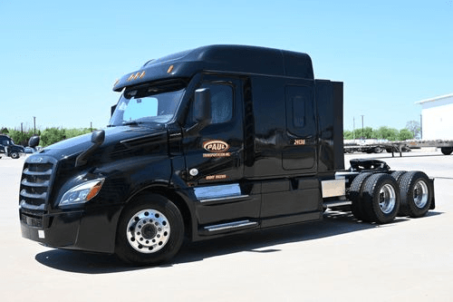 Paul Transportation flatbed truck.